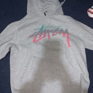 grey stussy sweatshirt